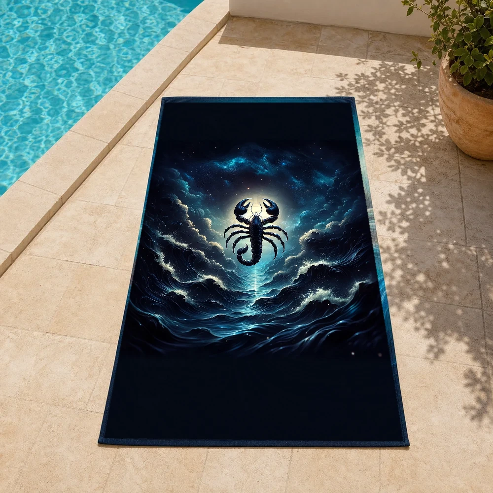 Scorpio astrology birthday gift beach towel